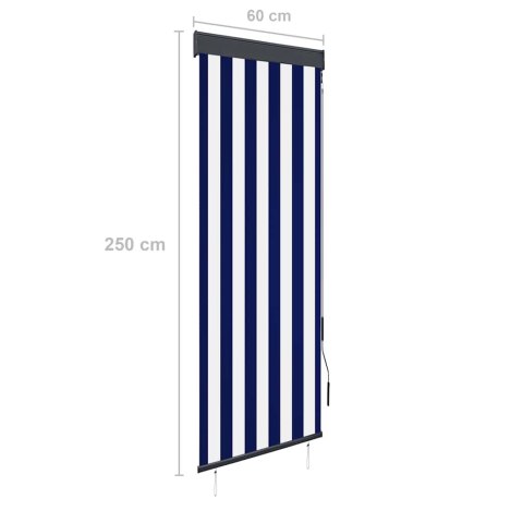 ROLETA ZEWNĘTRZNA 60X250CM NIEBIESKO-BIAŁA