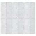 PARAWAN POKOJOWY 6PANELOWY BIAŁY LITE DREWNO PAULOWNI
