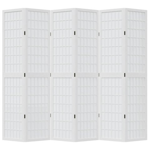 PARAWAN POKOJOWY 6PANELOWY BIAŁY LITE DREWNO PAULOWNI