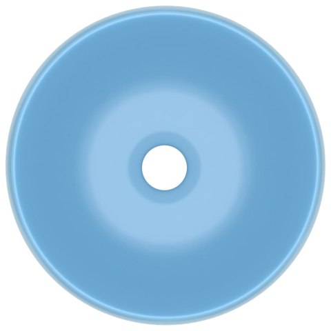 LUKSUSOWA OKRĄGŁA UMYWALKA MATOWY BŁĘKIT 40X15CM CERAMIKA
