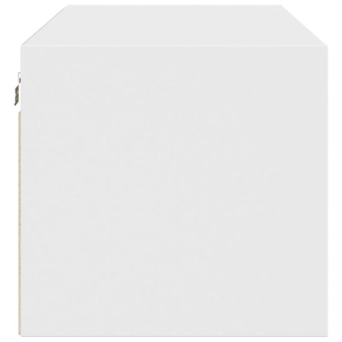 SZAFKA WISZĄCA ZE SZKLANYMI DRZWIAMI BIAŁA 102X37X35CM