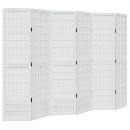 PARAWAN POKOJOWY 6-PANELOWY BIAŁY LITE DREWNO PAULOWNI