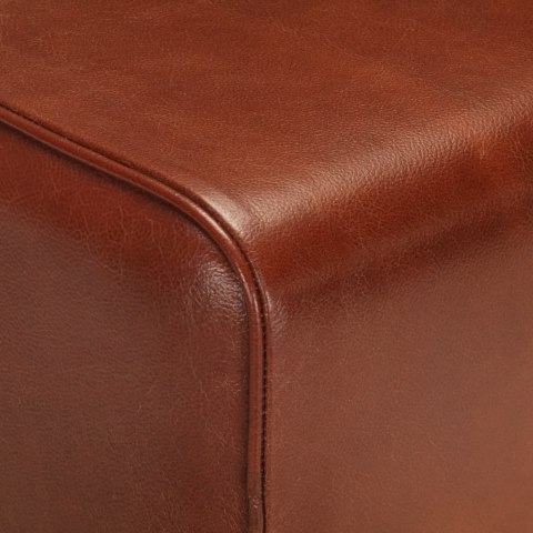 KOZIOŁ GIMNASTYCZNY BRĄZOWY SKÓRA NATURALNA I DREWNO MANGO