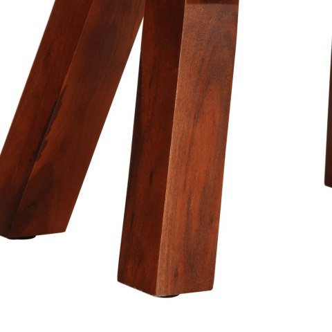 KOZIOŁ GIMNASTYCZNY BRĄZOWY SKÓRA NATURALNA I DREWNO MANGO