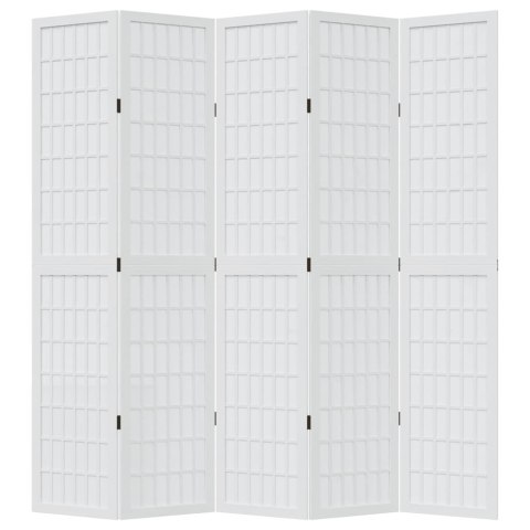 PARAWAN POKOJOWY 5-PANELOWY BIAŁY LITE DREWNO PAULOWNI