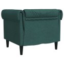FOTEL CHESTERFIELD CIEMNOZIELONY OBITY TKANINĄ