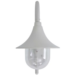 ŚCIENNA LAMPA OGRODOWA 42CM E27 ALUMINIOWA BIAŁA
