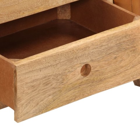 ŁAWKA TYPU KOZIOŁ 107CM NATURALNA KOZIA SKÓRA I DREWNO MANGO