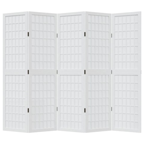 PARAWAN POKOJOWY 5-PANELOWY BIAŁY LITE DREWNO PAULOWNI