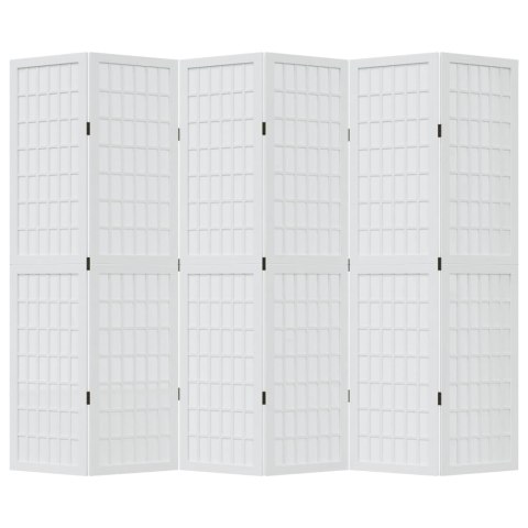 PARAWAN POKOJOWY 6PANELOWY BIAŁY LITE DREWNO PAULOWNI