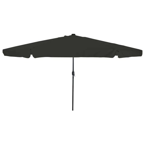 PARASOL OGRODOWY Z LED-OWYM OŚWIETLENIEM Ø395X245CM. KOLOR CZARNY.