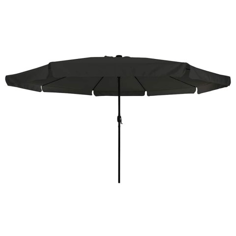 PARASOL OGRODOWY Z LED-OWYM OŚWIETLENIEM Ø395X245CM. KOLOR CZARNY.