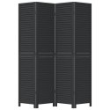 PARAWAN POKOJOWY 4-PANELOWY CZARNY LITE DREWNO PAULOWNI