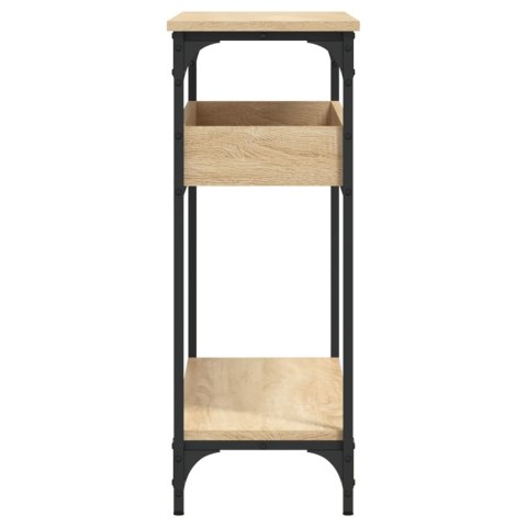 STOLIK KONSOLOWY Z PÓŁKĄ DĄB SONOMA 100X29X75CM