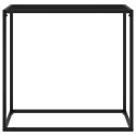 STOLIK KONSOLOWY CZARNY 80X35X75CM SZKŁO HARTOWANE