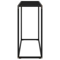 STOLIK KONSOLOWY CZARNY 80X35X75CM SZKŁO HARTOWANE
