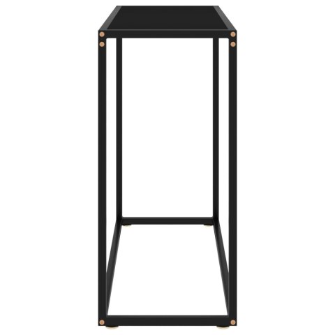 STOLIK KONSOLOWY CZARNY 80X35X75CM SZKŁO HARTOWANE