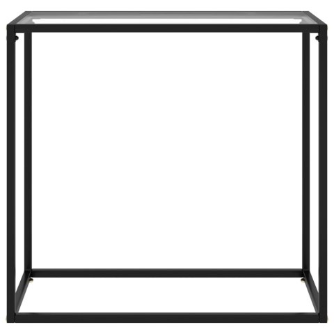 STOLIK KONSOLOWY PRZEZROCZYSTY 80X35X75CM SZKŁO HARTOWANE