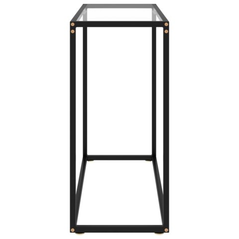 STOLIK KONSOLOWY PRZEZROCZYSTY 80X35X75CM SZKŁO HARTOWANE