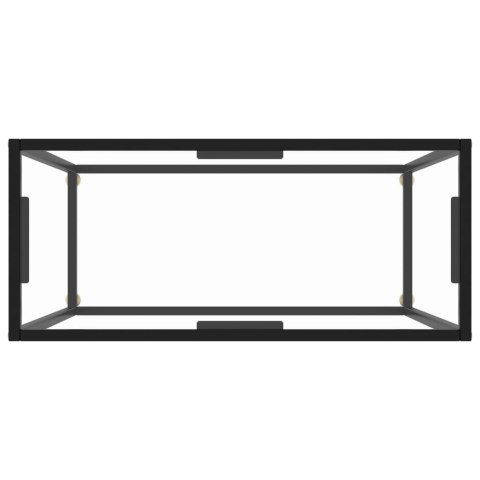 STOLIK KONSOLOWY PRZEZROCZYSTY 80X35X75CM SZKŁO HARTOWANE