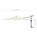 PARASOL ŚCIENNY Z LED NA METALOWYM SŁUPKU 300CM PIASKOWY