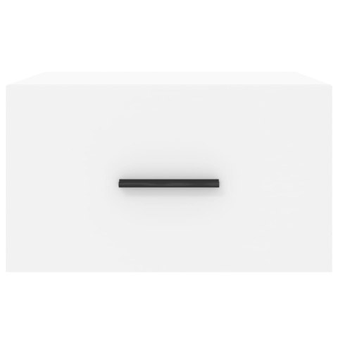 WISZĄCE SZAFKI NOCNE 2 SZT. BIAŁE 35X35X20CM