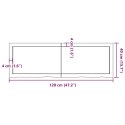 BLAT DO ŁAZIENKI CIEMNOBRĄZOWY 120X40X(2-6)CM LITE DREWNO