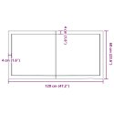 BLAT DO ŁAZIENKI CIEMNOBRĄZOWY 120X60X(2-4)CM LITE DREWNO