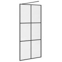 ŚCIANKA PRYSZNICOWA PRZEZROCZYSTE SZKŁO ESG 90X195CM CZARNA
