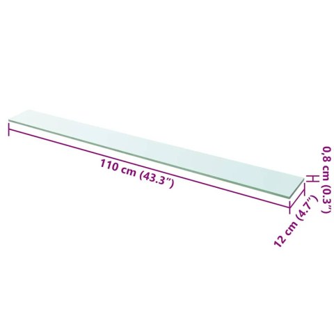 SZKLANY BEZBARWNY PANEL 110X12CM