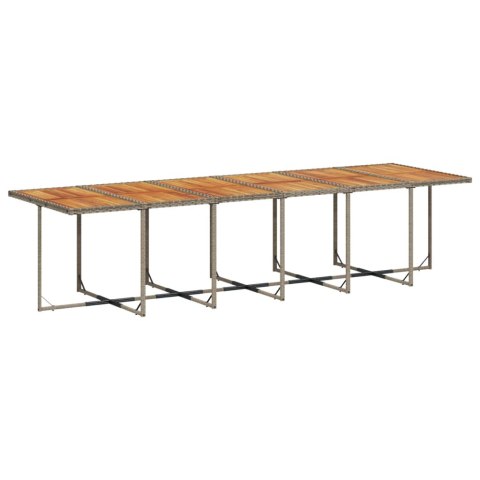 17-CZ. ZESTAW MEBLI OGRODOWYCH Z PODUSZKAMI SZARY RATTAN PE