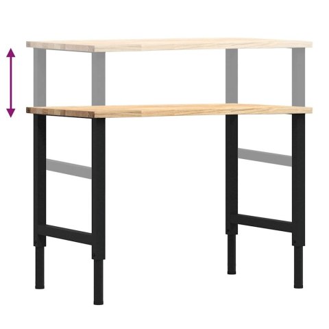 STOLIK ROBOCZY 100X60X(71,5-98)CM DREWNO DĘBOWE