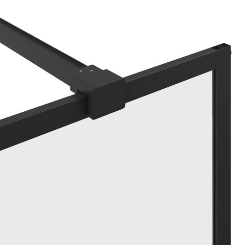 ŚCIANKA PRYSZNICOWA PRZEZROCZYSTE SZKŁO ESG 140X195CM CZARNA