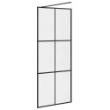 ŚCIANKA PRYSZNICOWA PRZEZROCZYSTE SZKŁO ESG 80X195CM CZARNA