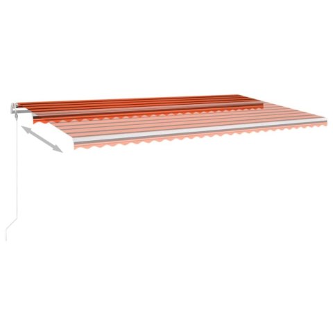 AUTOMATYCZNIE ZWIJANA MARKIZA LED I CZUJNIK WIATRU 600X300CM