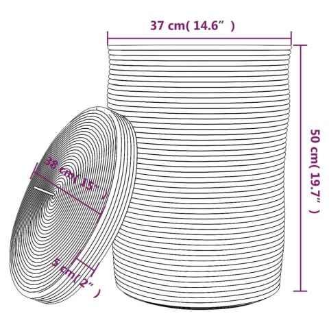 KOSZ Z POKRYWĄ DO PRZECHOWYWANIA ZABAWEK KOCA UBRAŃ RĘCZNIKÓW 37X50