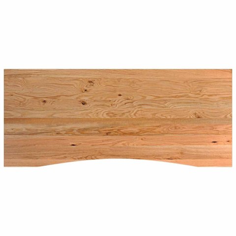 VidaXL Stolik roboczy, jasny brąz, 140x60x81,5 cm, lite drewno dębowe