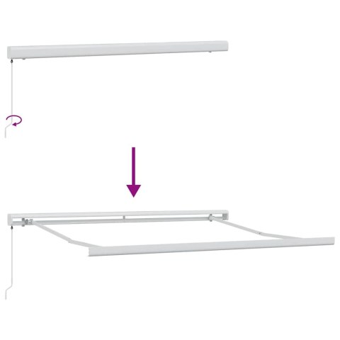 MARKIZA TARASOWA 350X250CM OGRODOWA ZWIJANA DASZEK PRZECIWSŁONECZNY CZERWONY