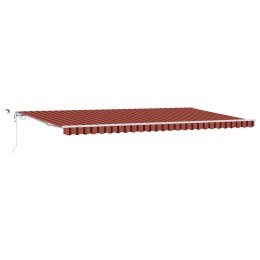 AUTOMATYCZNA MARKIZA ZWIJANA Z LED POMARAŃCZOWA I BRĄZOWA 600X300CM