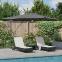PARASOL OGRODOWY ROMA LED ANTRACYT 286X285X270CM PROSTOKĄTNY DUŻY TARAS OGRÓD