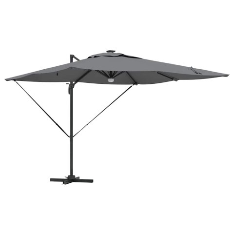 PARASOL OGRODOWY ROMA LED ANTRACYT 286X285X270CM PROSTOKĄTNY DUŻY TARAS OGRÓD
