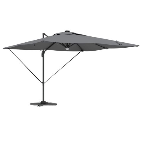 PARASOL OGRODOWY ROMA LED ANTRACYT 286X285X270CM PROSTOKĄTNY DUŻY TARAS OGRÓD