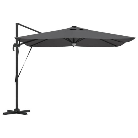 PARASOL OGRODOWY ROMA LED ANTRACYT 286X285X270CM PROSTOKĄTNY DUŻY TARAS OGRÓD
