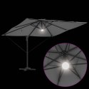 PARASOL OGRODOWY ROMA LED ANTRACYT 286X285X270CM PROSTOKĄTNY DUŻY TARAS OGRÓD