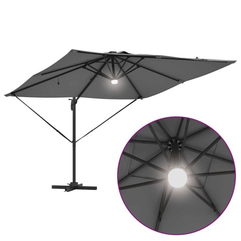 PARASOL OGRODOWY ROMA LED ANTRACYT 286X285X270CM PROSTOKĄTNY DUŻY TARAS OGRÓD