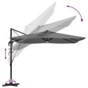 PARASOL OGRODOWY ROMA LED ANTRACYT 286X285X270CM PROSTOKĄTNY DUŻY TARAS OGRÓD