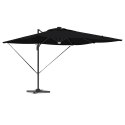 VidaXL Parasol Cantilever Roma z LEDami, czarny, 286 x 285 x 270 cm, aluminiowy