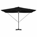VidaXL Parasol Cantilever Roma z LEDami, czarny, 286 x 285 x 270 cm, aluminiowy