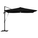 VidaXL Parasol Cantilever Roma z LEDami, czarny, 286 x 285 x 270 cm, aluminiowy