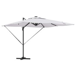 PARASOL CANTILEVER ROMA Z LED-AMI PIASKOWY WYMIARY 286X285X270CM ALUMINIOWY